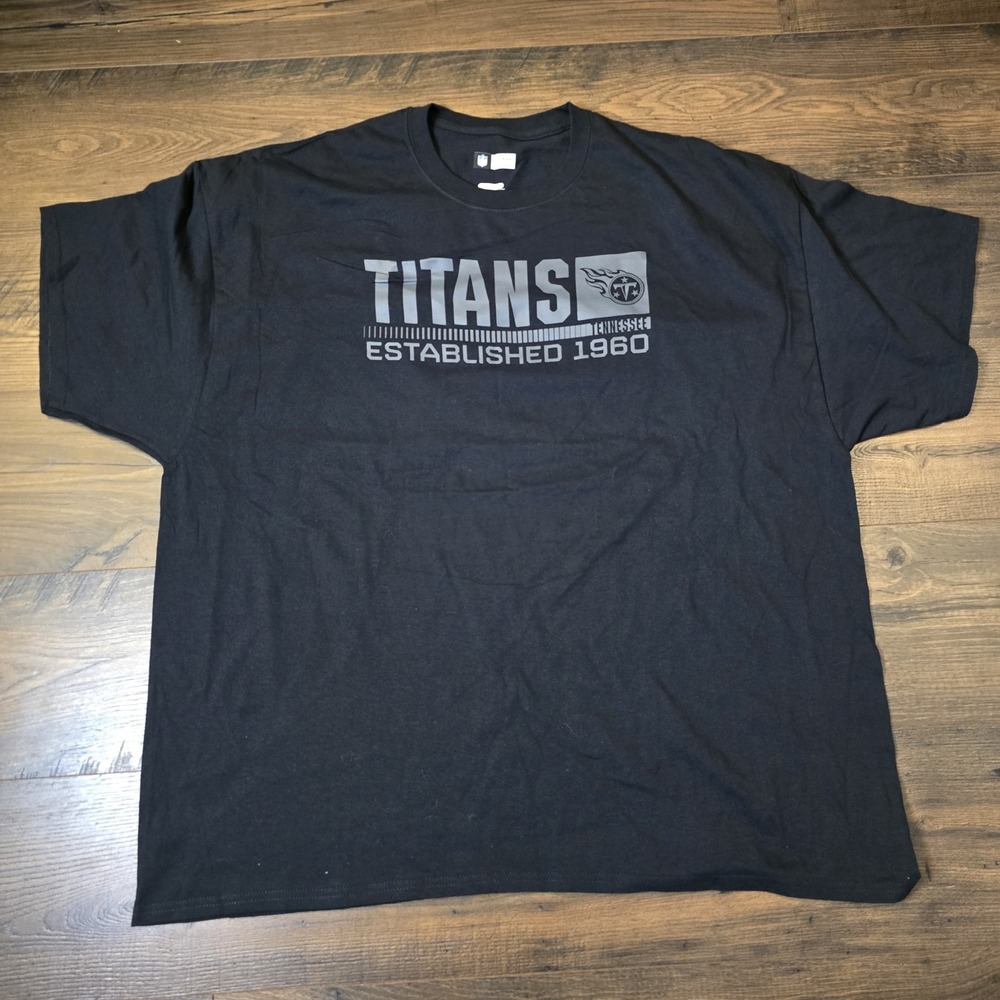 Tennessee‎ Titans NFL Team Apparel Mens 3XL Blackout Short Sleeve T-Shirt